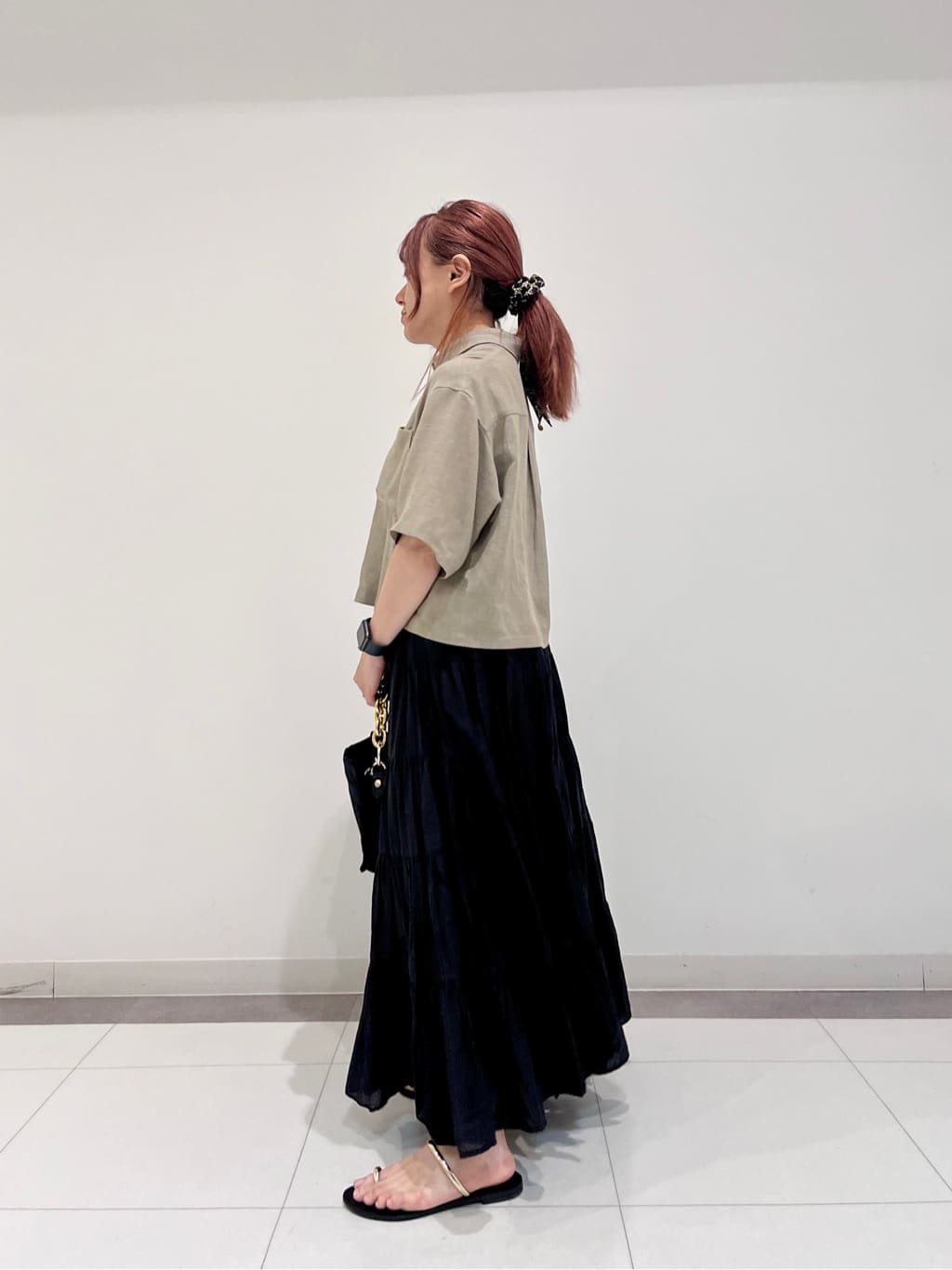 Reecoさんの「DRESSTERIOR｜◆洗える/コットンボイルティアードスカート」を使ったコーディネート