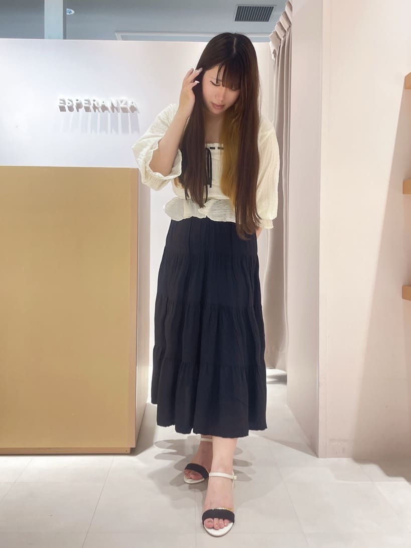 ほのかさんの「ESPERANZA｜カラーヒールサンダル」を使ったコーディネート