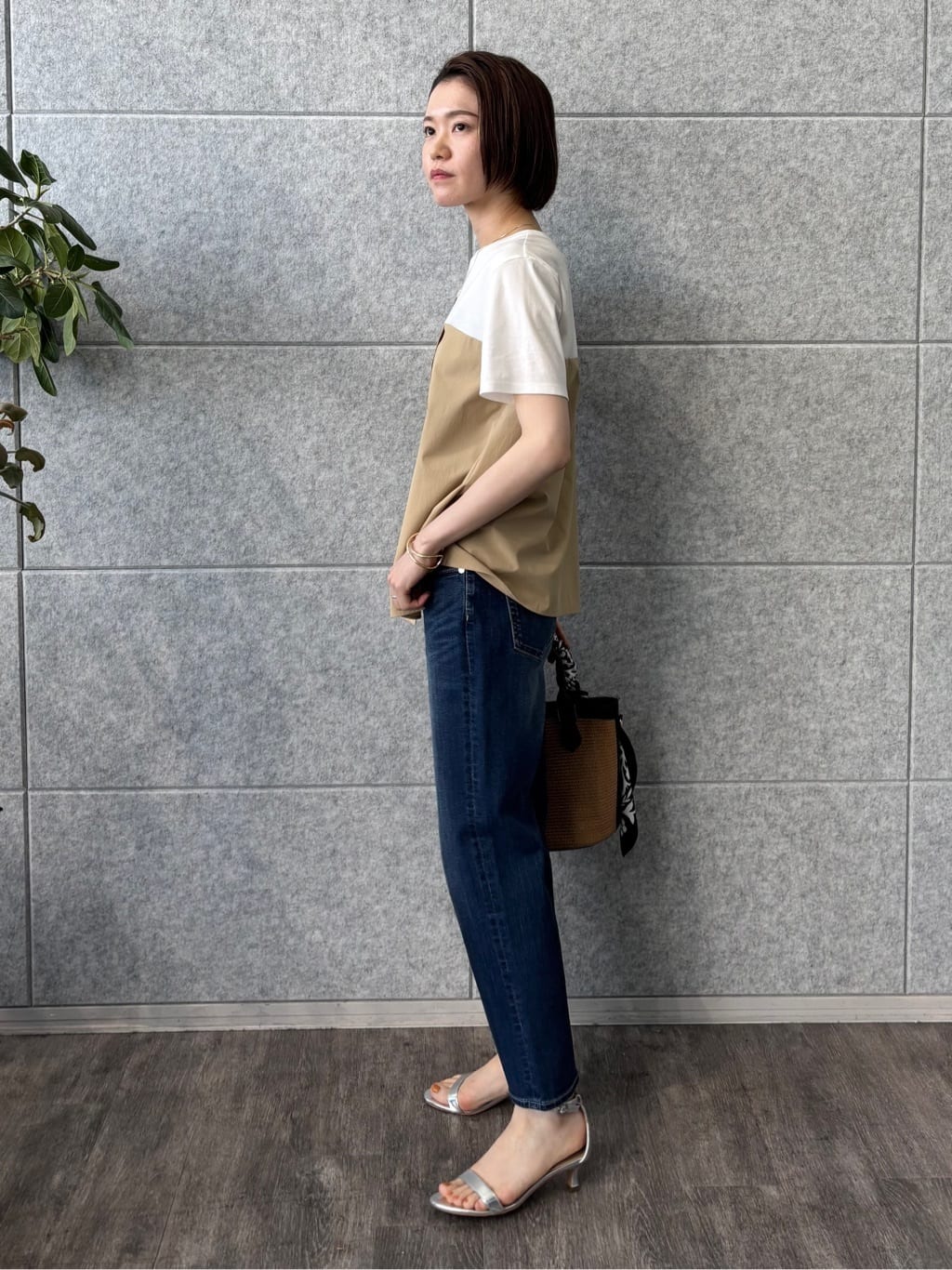 kanaeさんの「INDIVI｜【洗える】ビスチェレイヤード風トップス」を使ったコーディネート