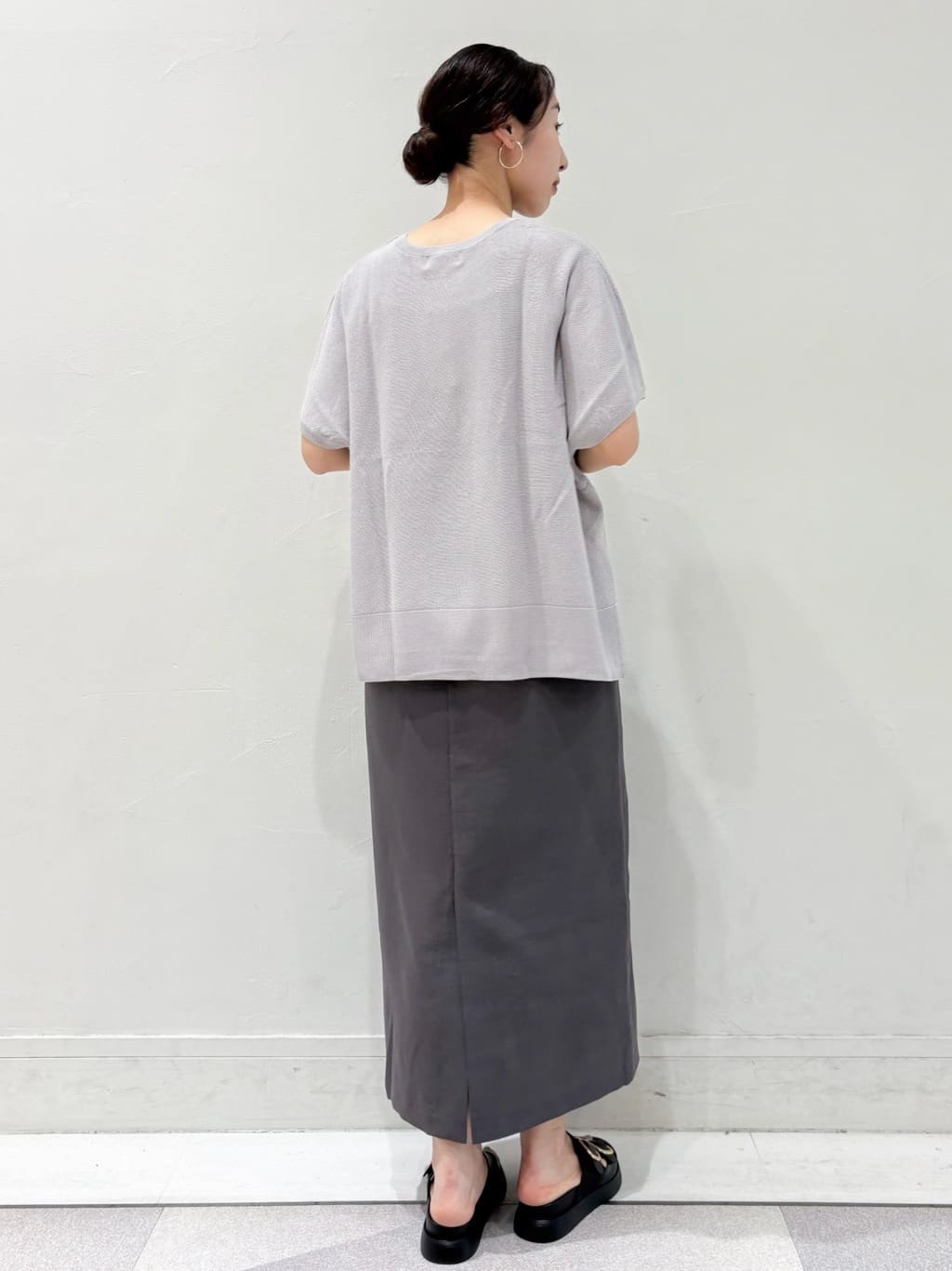 ちえさんの「OPAQUE.CLIP｜《5色展開／S-LLサイズ》リラクシーメッシュニット【洗濯機洗い可】」を使ったコーディネート