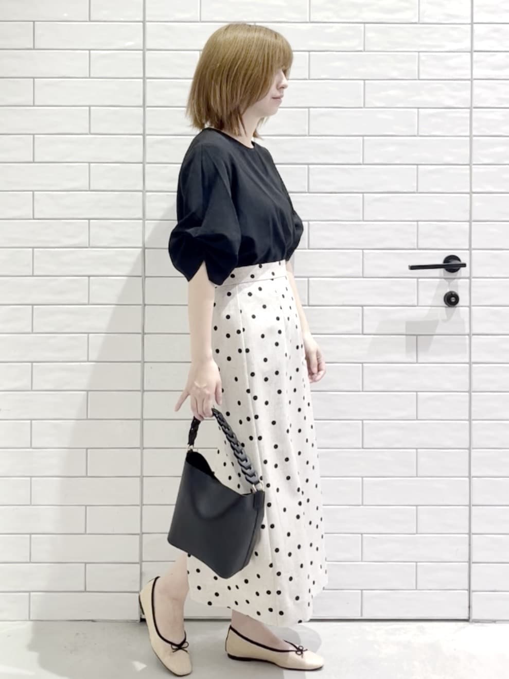 しおりさんの「OPAQUE.CLIP｜【定番/6color】名品フラットバレエシューズ」を使ったコーディネート