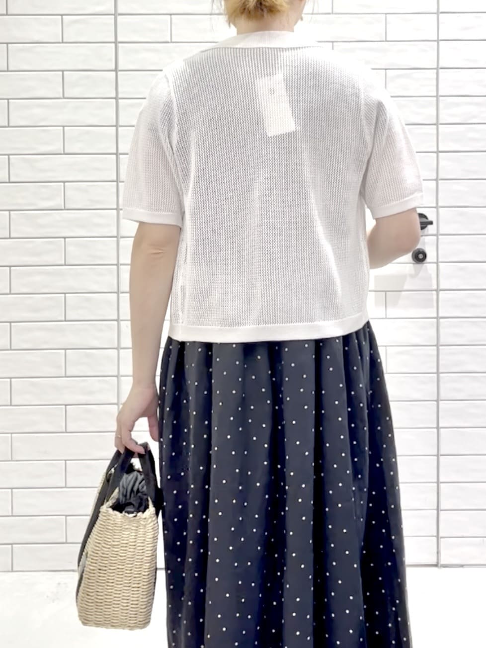 しおりさんの「OPAQUE.CLIP｜ドットプリントワンピース【洗濯機洗い可】」を使ったコーディネート