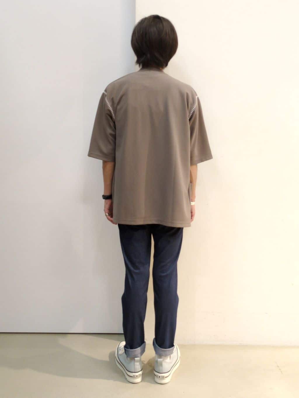 takeさんの「THE SHOP TK｜ツイルステッチ半袖カーディガン【洗濯機OK/接触冷感】」を使ったコーディネート
