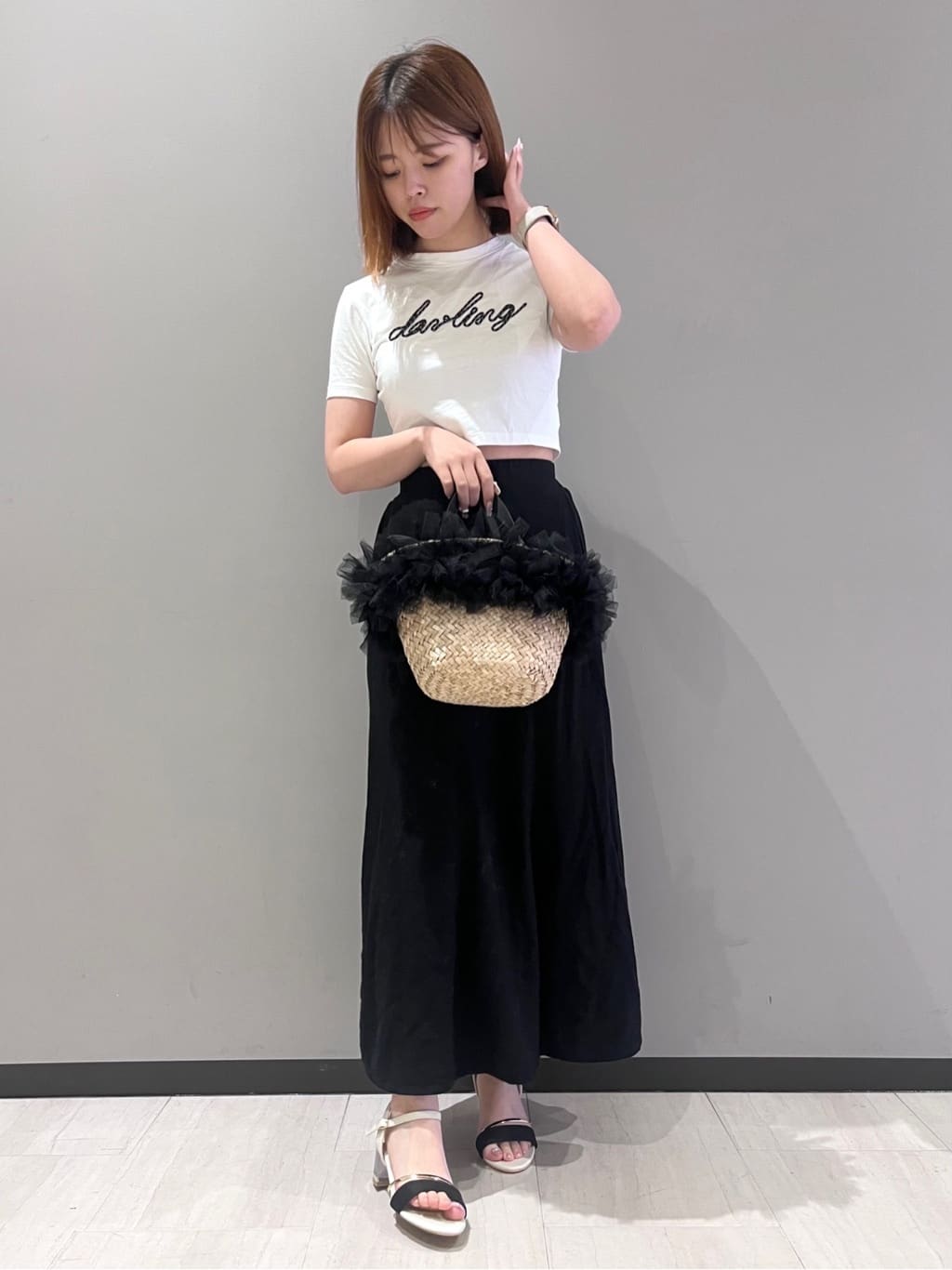RISAさんの「ESPERANZA｜カラーヒールサンダル」を使ったコーディネート