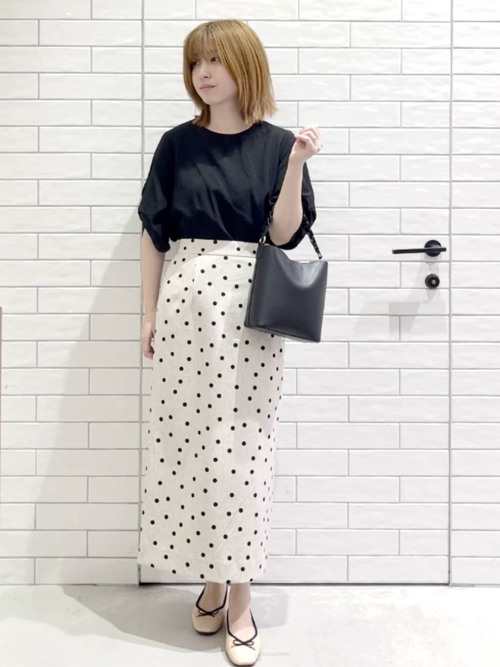 しおりさんの「OPAQUE.CLIP｜【定番/6color】名品フラットバレエシューズ」を使ったコーディネート