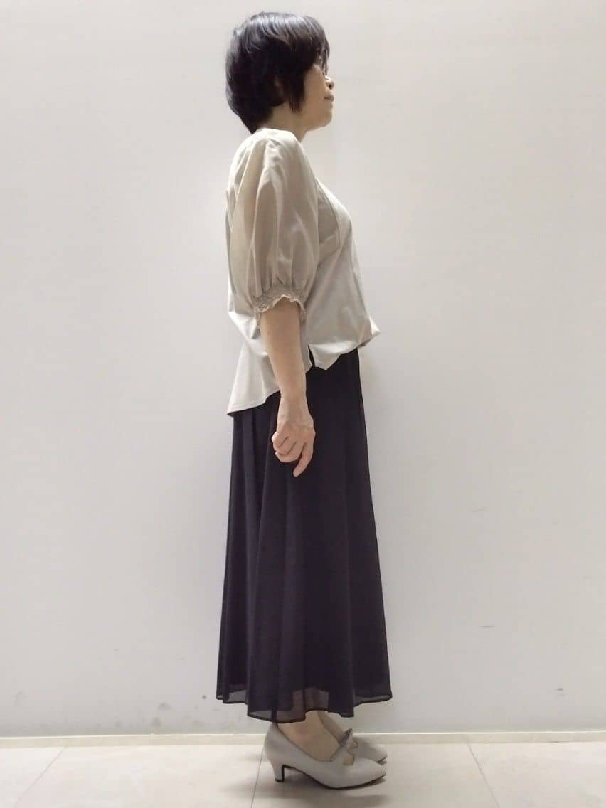 tokuさんの「Reflect｜【マシンウォッシュ可／セットアップ可】シアーボックスタックプリーツスカート」を使ったコーディネート