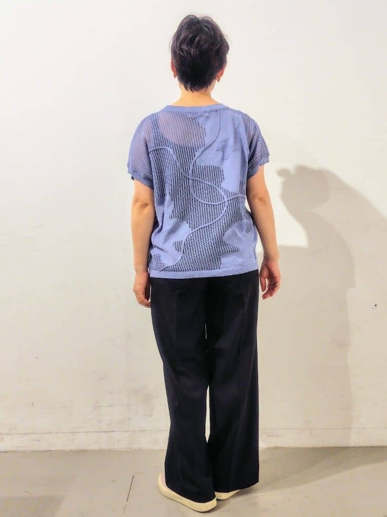 kodamaさんの「THE SHOP TK｜麻調ピンタックワイドパンツ【洗濯機OK】」を使ったコーディネート