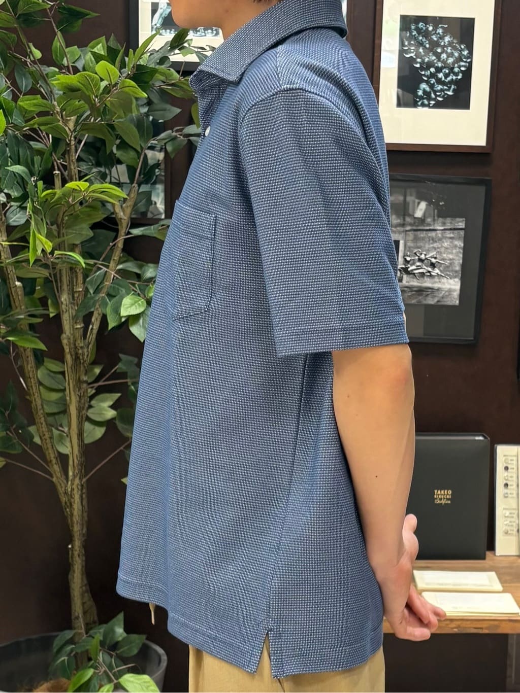 Kaiさんの「TAKEO KIKUCHI｜【抗菌防臭／9色5サイズ展開】ハニカムメランジ ポロシャツ」を使ったコーディネート