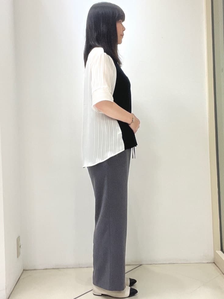 Chakoさんの「Reflect｜◆【ゆったり着られる◎】バイカラードッキングニット」を使ったコーディネート