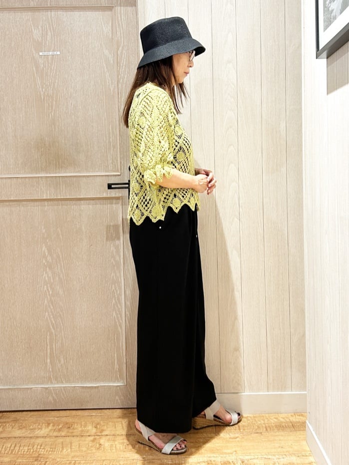 yukaさんの「SHOO･LA･RUE｜【2WAY】大人のほんのり甘いスタイルに クロシェレースカーディガン」を使ったコーディネート