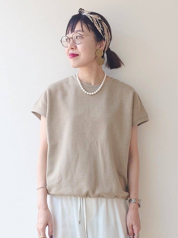 MUTSUKOさんの「UNTITLED｜メタリックメッシュトート」を使ったコーディネート