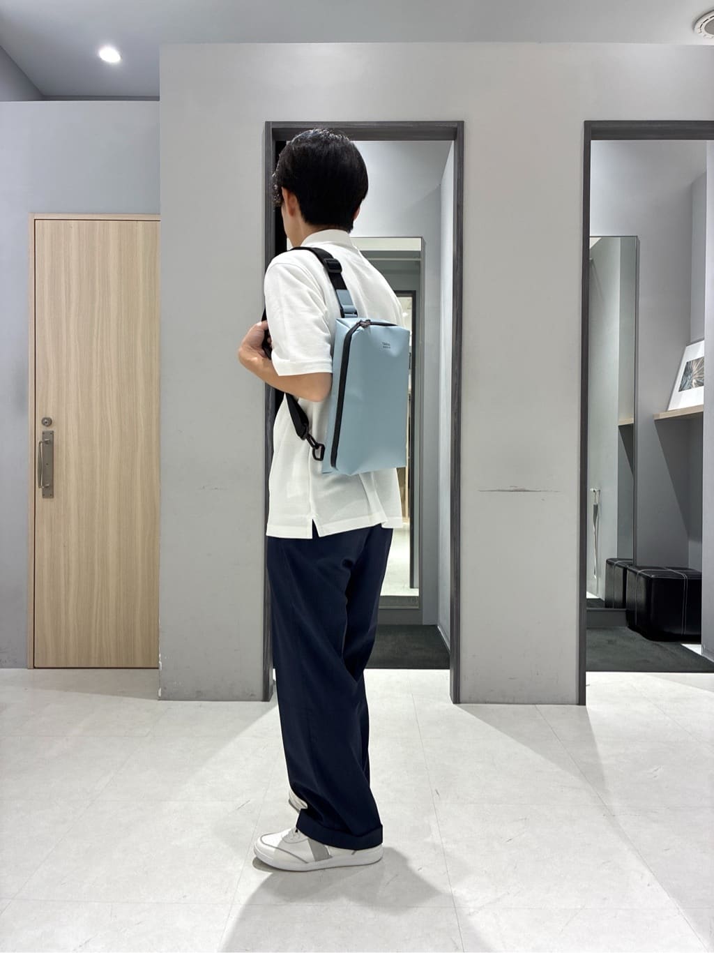 わいずみさんの「TAKEO KIKUCHI｜【抗菌防臭／9色5サイズ展開】ハニカムメランジ ポロシャツ」を使ったコーディネート