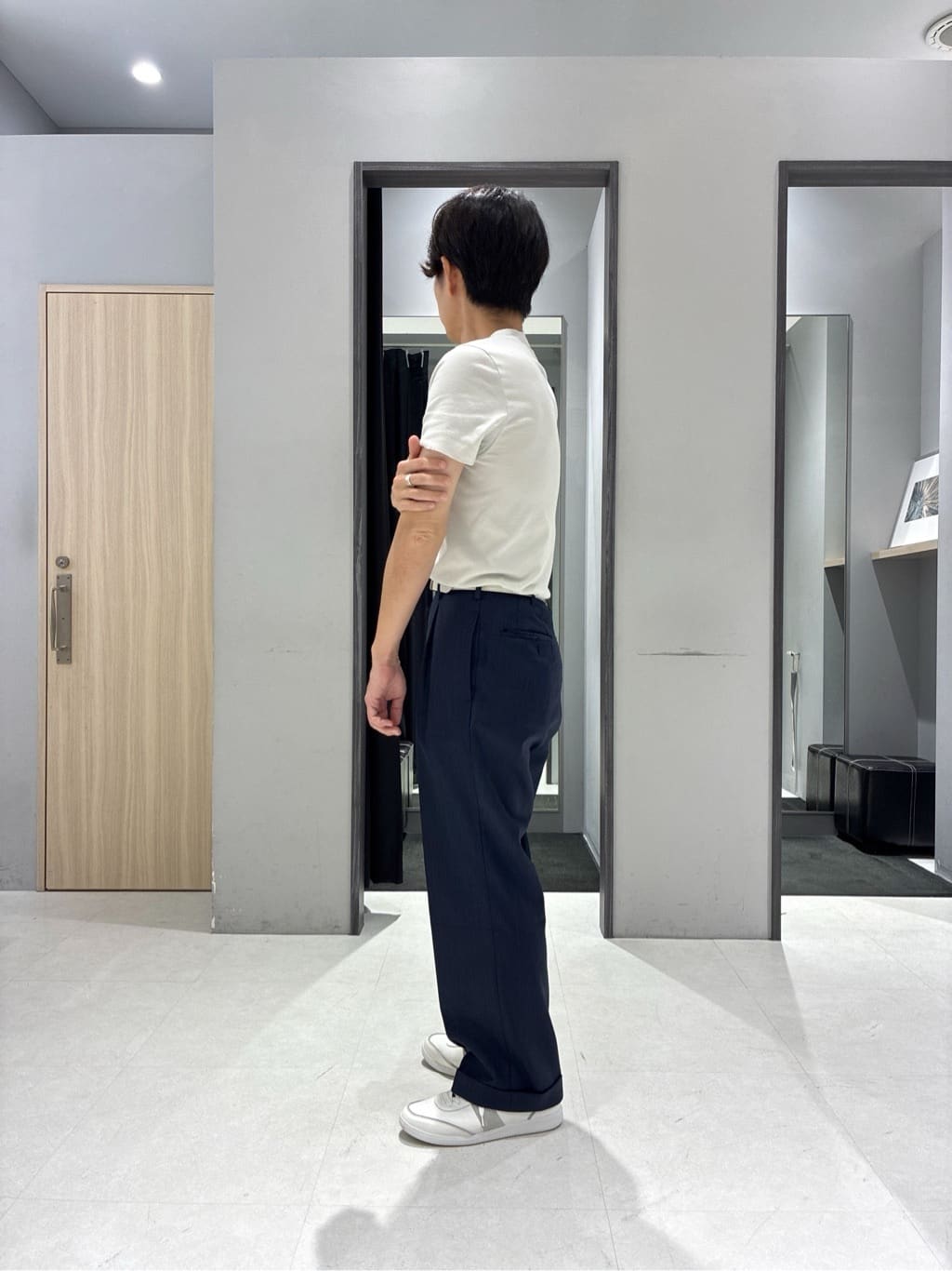 わいずみさんの「TAKEO KIKUCHI｜【抗菌防臭／9色5サイズ展開】ハニカムメランジ ポロシャツ」を使ったコーディネート