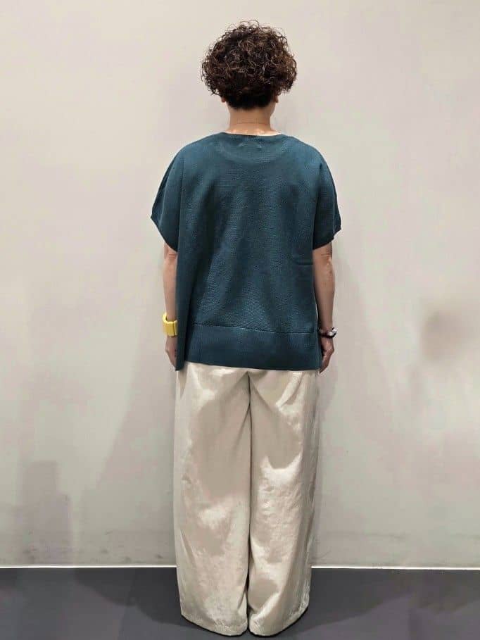 ゆきをさんの「OPAQUE.CLIP｜《5色展開／S-LLサイズ》リラクシーメッシュニット【洗濯機洗い可】」を使ったコーディネート