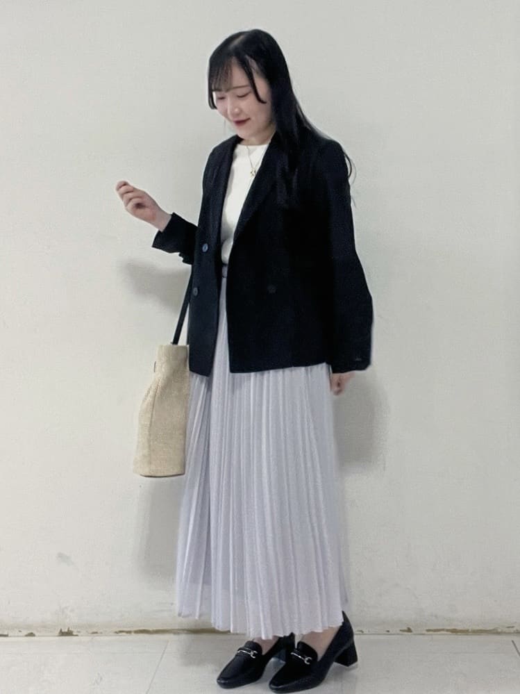 Hitomiさんの「index｜麻調シアーダブルブレストテーラードジャケット【洗濯機洗い可】」を使ったコーディネート