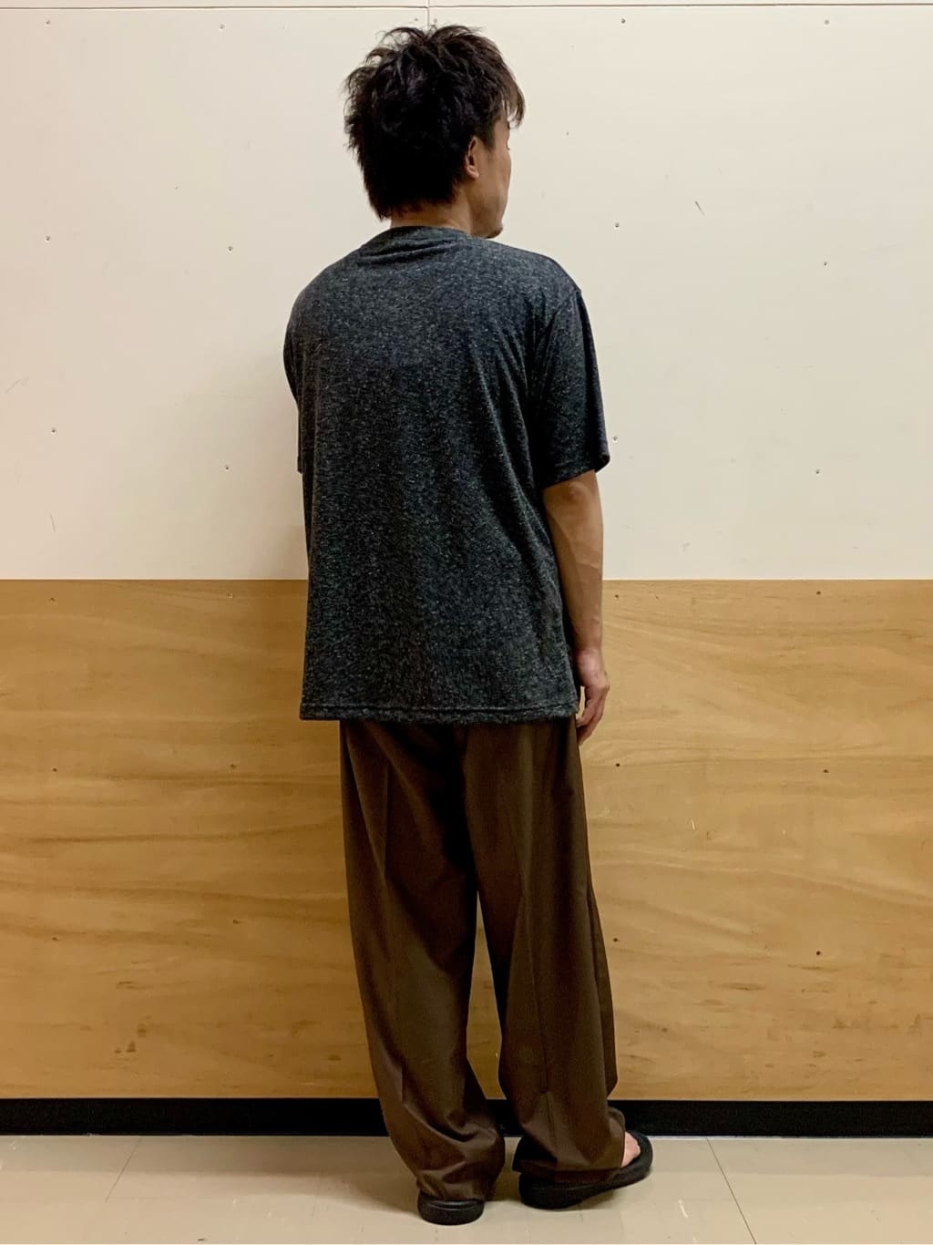 MATUさんの「THE SHOP TK｜ポリ麻プリント半袖Tシャツ【洗濯機OK】」を使ったコーディネート