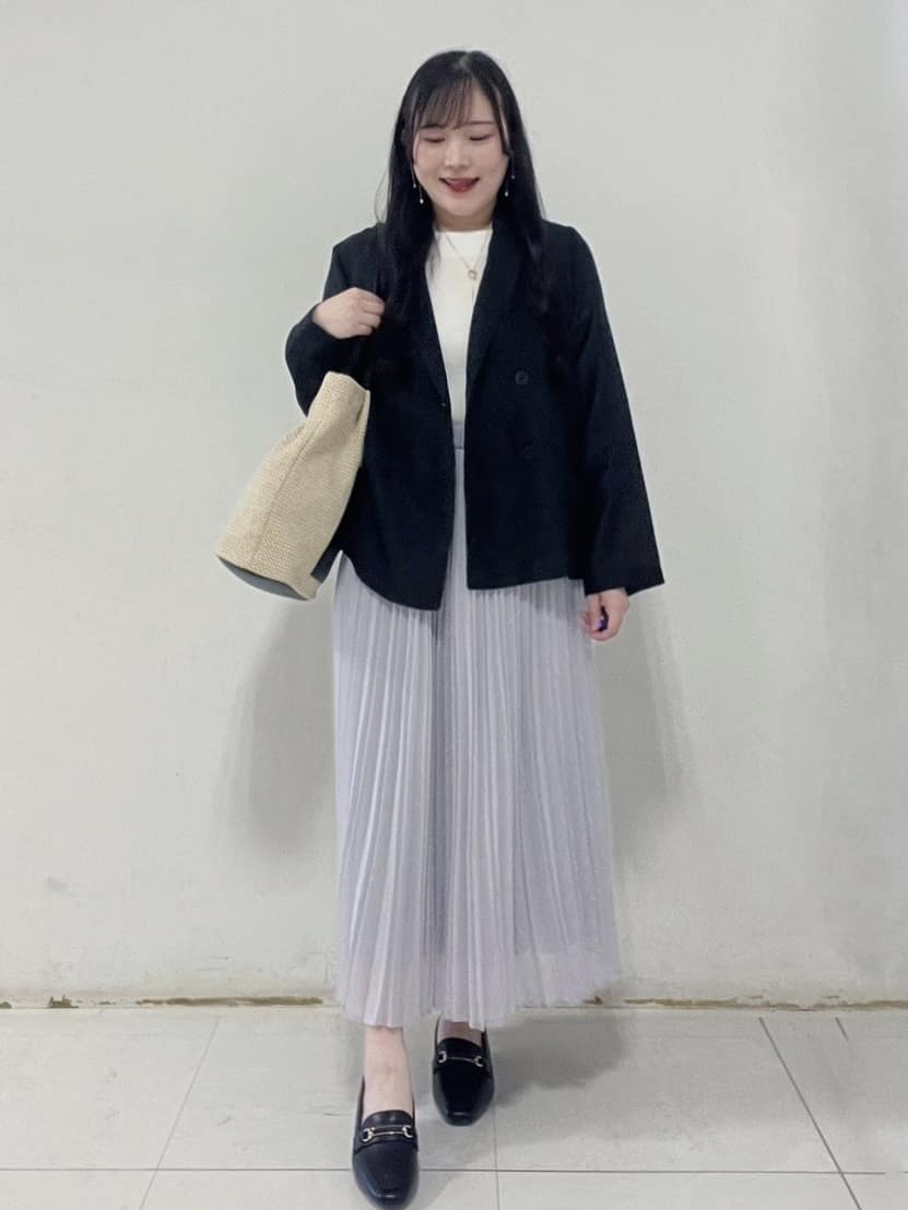Hitomiさんの「index｜麻調シアーダブルブレストテーラードジャケット【洗濯機洗い可】」を使ったコーディネート