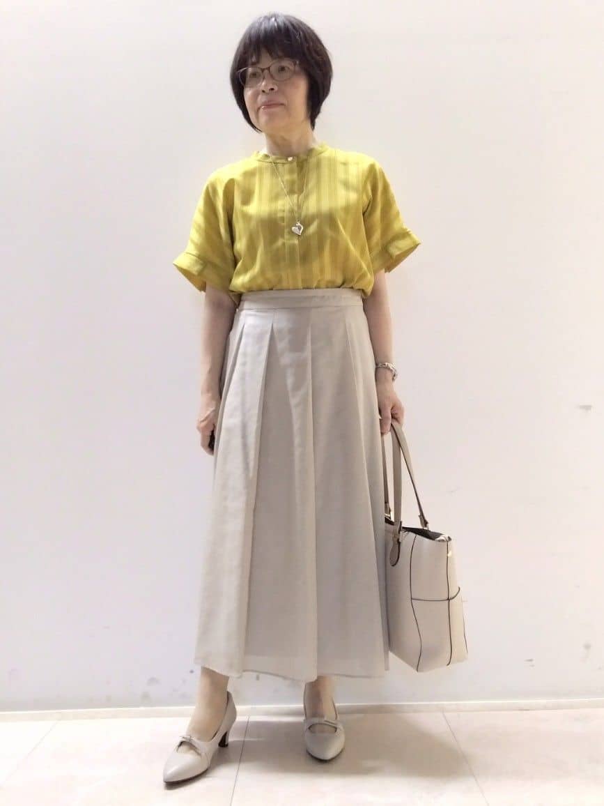 tokuさんの「Reflect｜【洗える】ドビーストライプブラウス」を使ったコーディネート