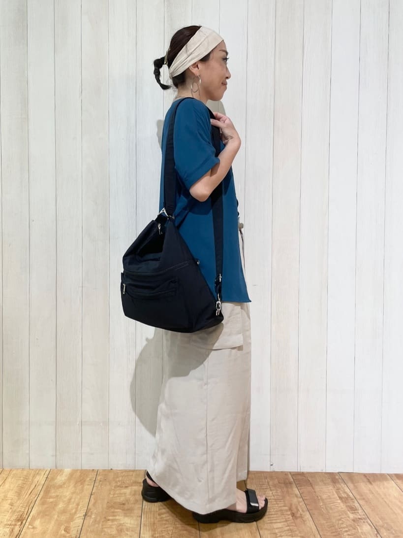 豆さんの「SHOO･LA･RUE｜【洗える/プチプラ】大人の抜け感をプラスする バンドカラーシャツ」を使ったコーディネート