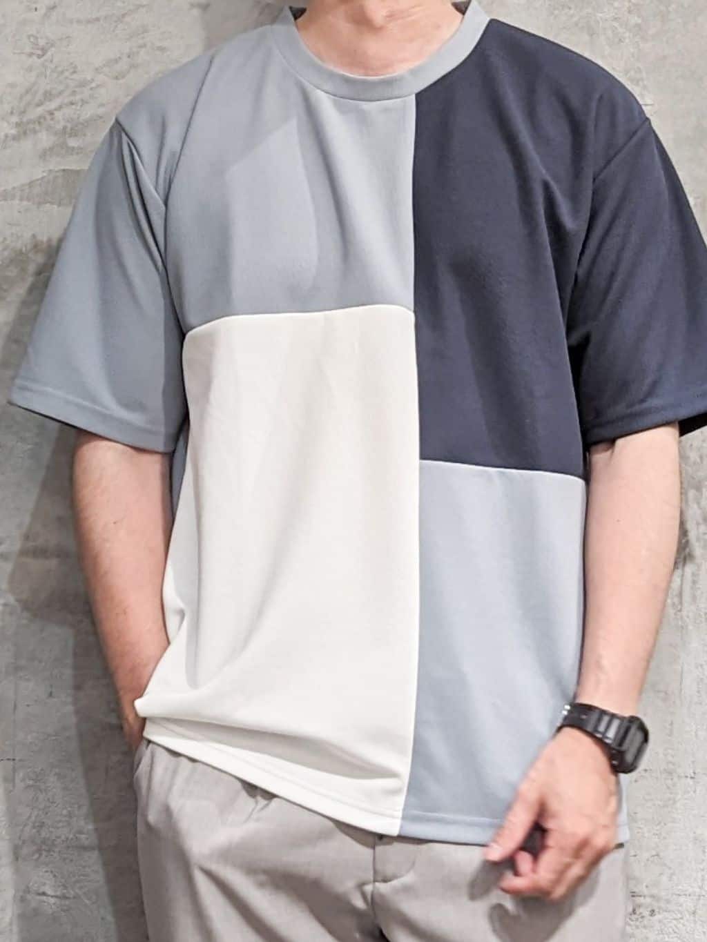 daiさんの「THE SHOP TK｜ツイルブロッキング 半袖Tシャツ 洗濯機OK」を使ったコーディネート
