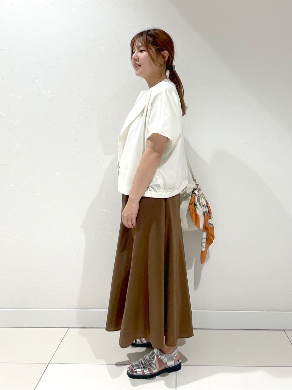 YUUKIさんの「INDIVI｜◆【通気性◎撥水／接触冷感／UVケア】ドルマンスリーブブラウス」を使ったコーディネート