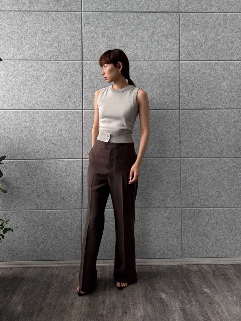designer yukaさんの「CODE A｜design knit tank」を使ったコーディネート