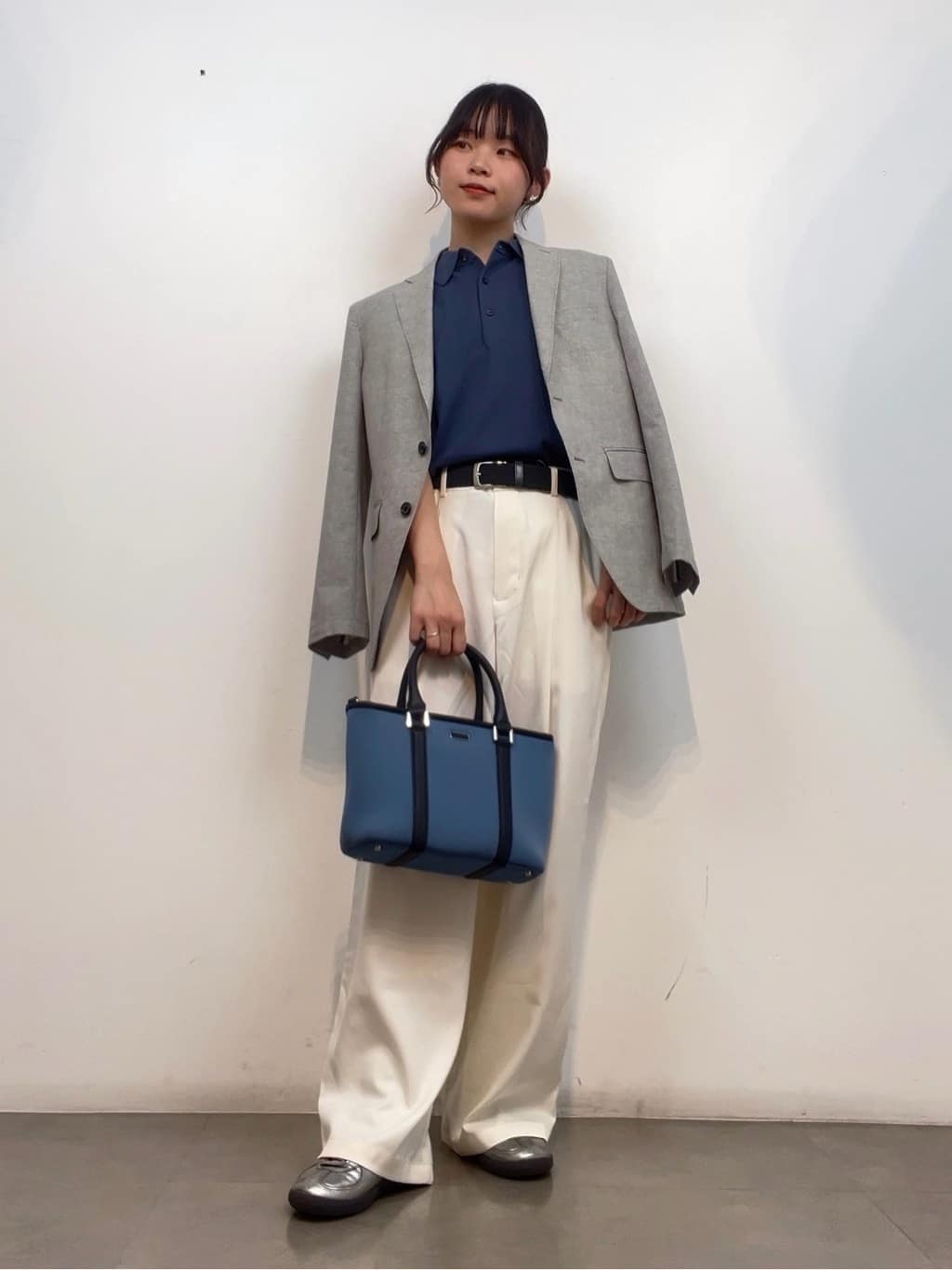 リンナさんの「TAKEO KIKUCHI｜【抗菌防臭】COOL DOTS（R）ドビープリント ジャケット」を使ったコーディネート