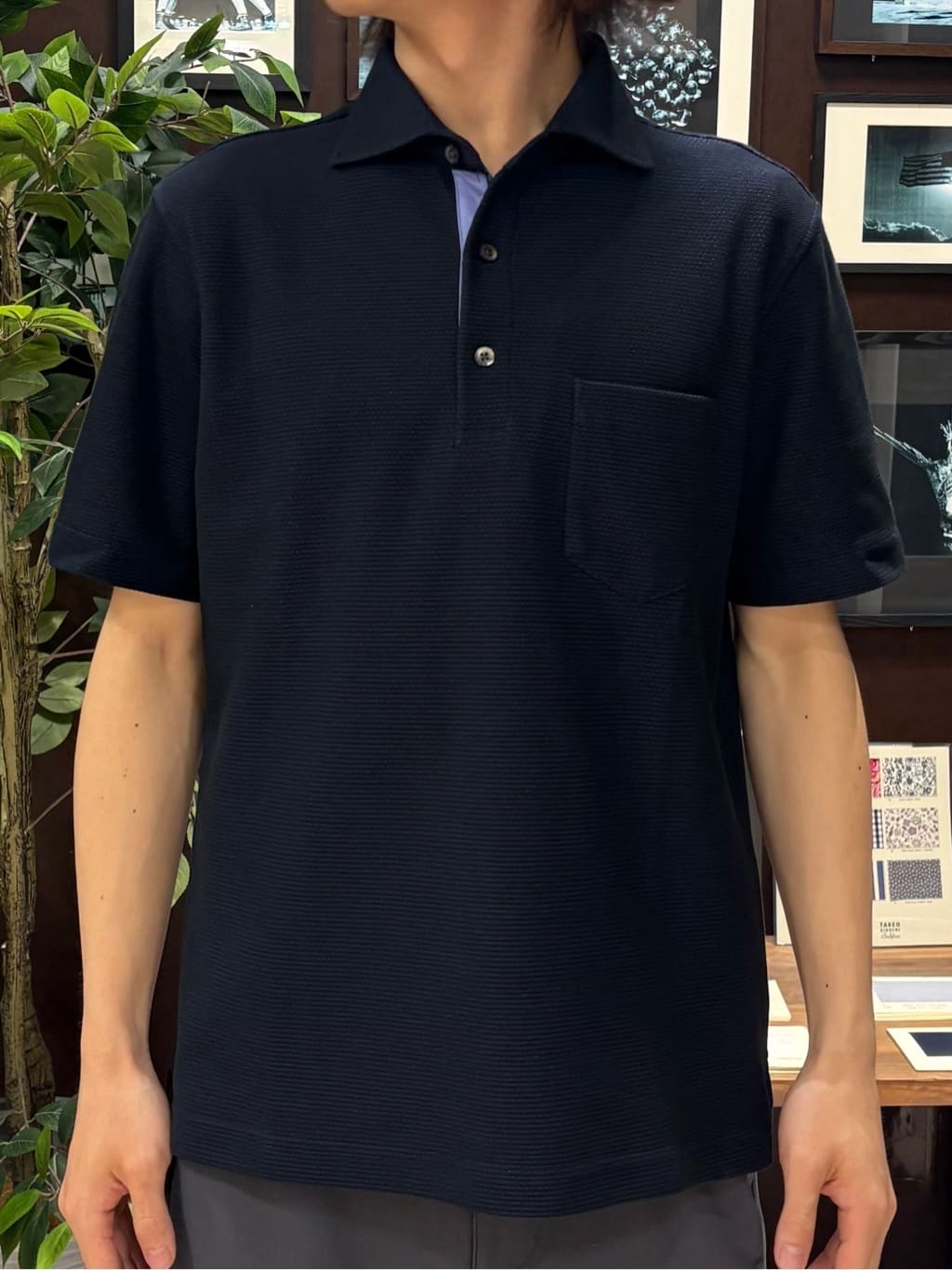Kaiさんの「TAKEO KIKUCHI｜【抗菌防臭／9色5サイズ展開】ハニカムメランジ ポロシャツ」を使ったコーディネート