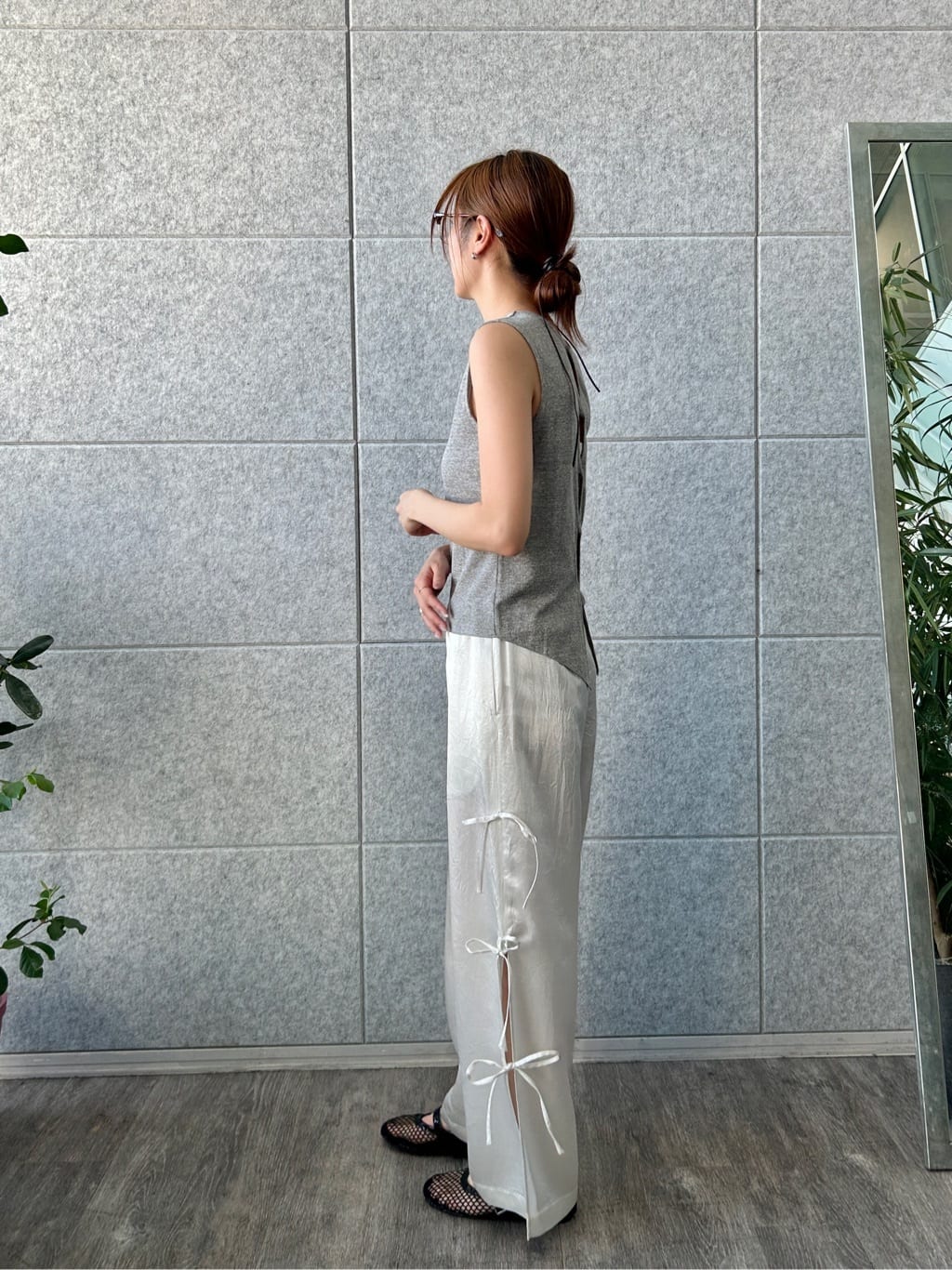 harunaさんの「CODE A｜ribbon easy pants」を使ったコーディネート
