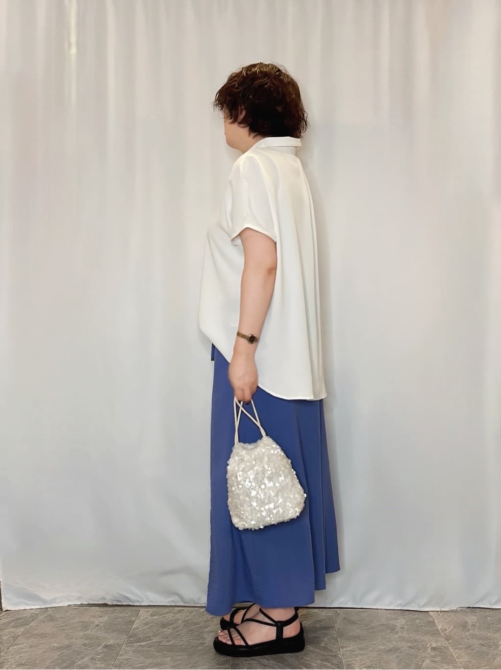 たみさんの「SHOO･LA･RUE｜【洗える/S-LL/プチプラ】さらっとすっきりきれい見え スキッパーブラウス」を使ったコーディネート