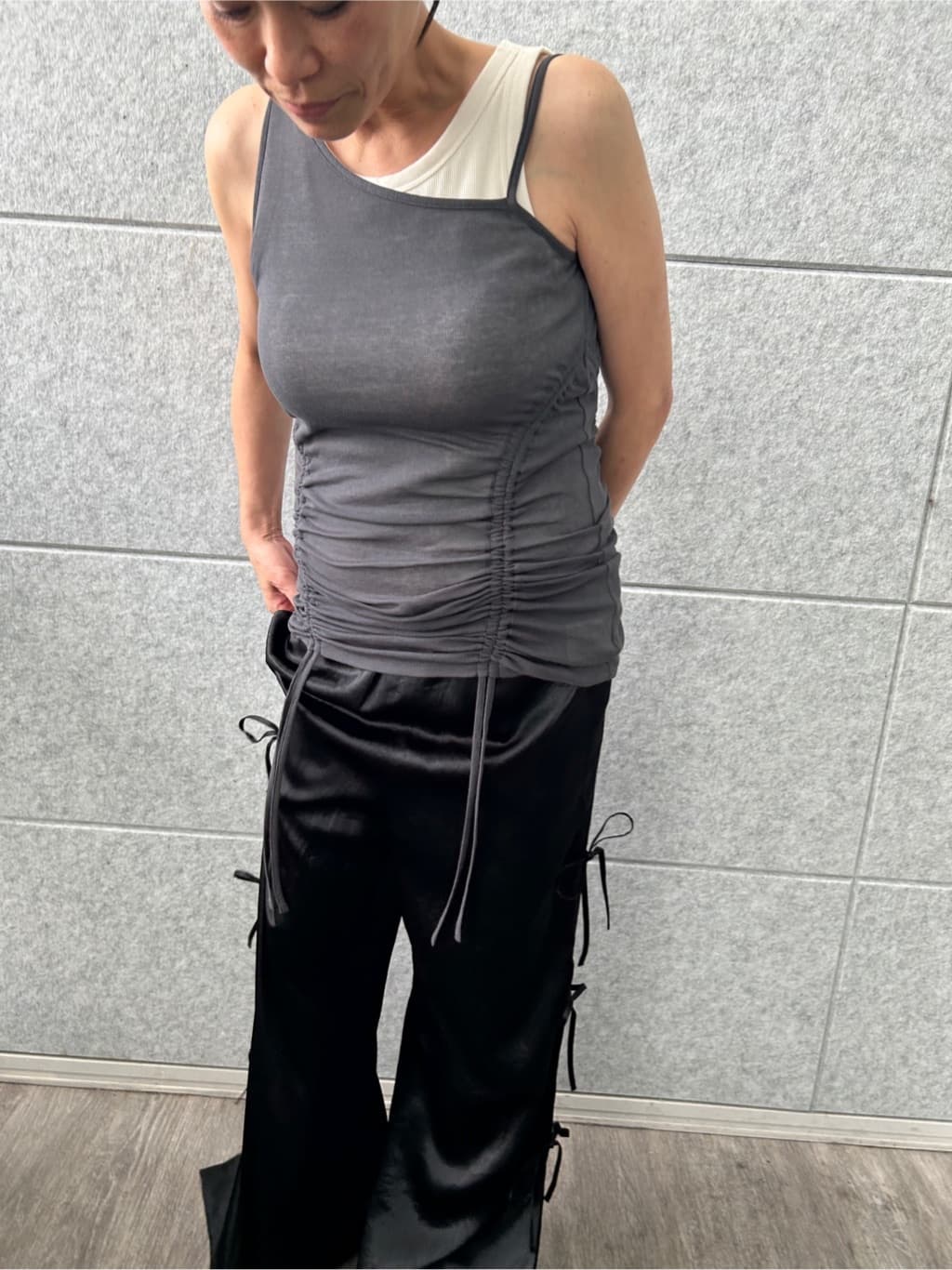 yukoさんの「CODE A｜ribbon easy pants」を使ったコーディネート