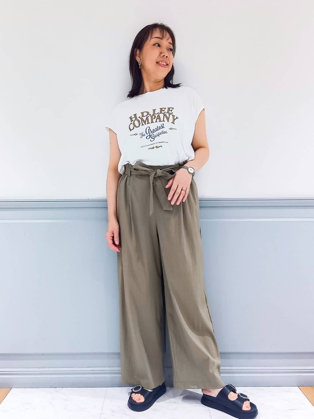 なっちゃんさんの「grove｜【Lee&times;grove別注】PRINT　SLEEVELESS T-SHIRTS」を使ったコーディネート