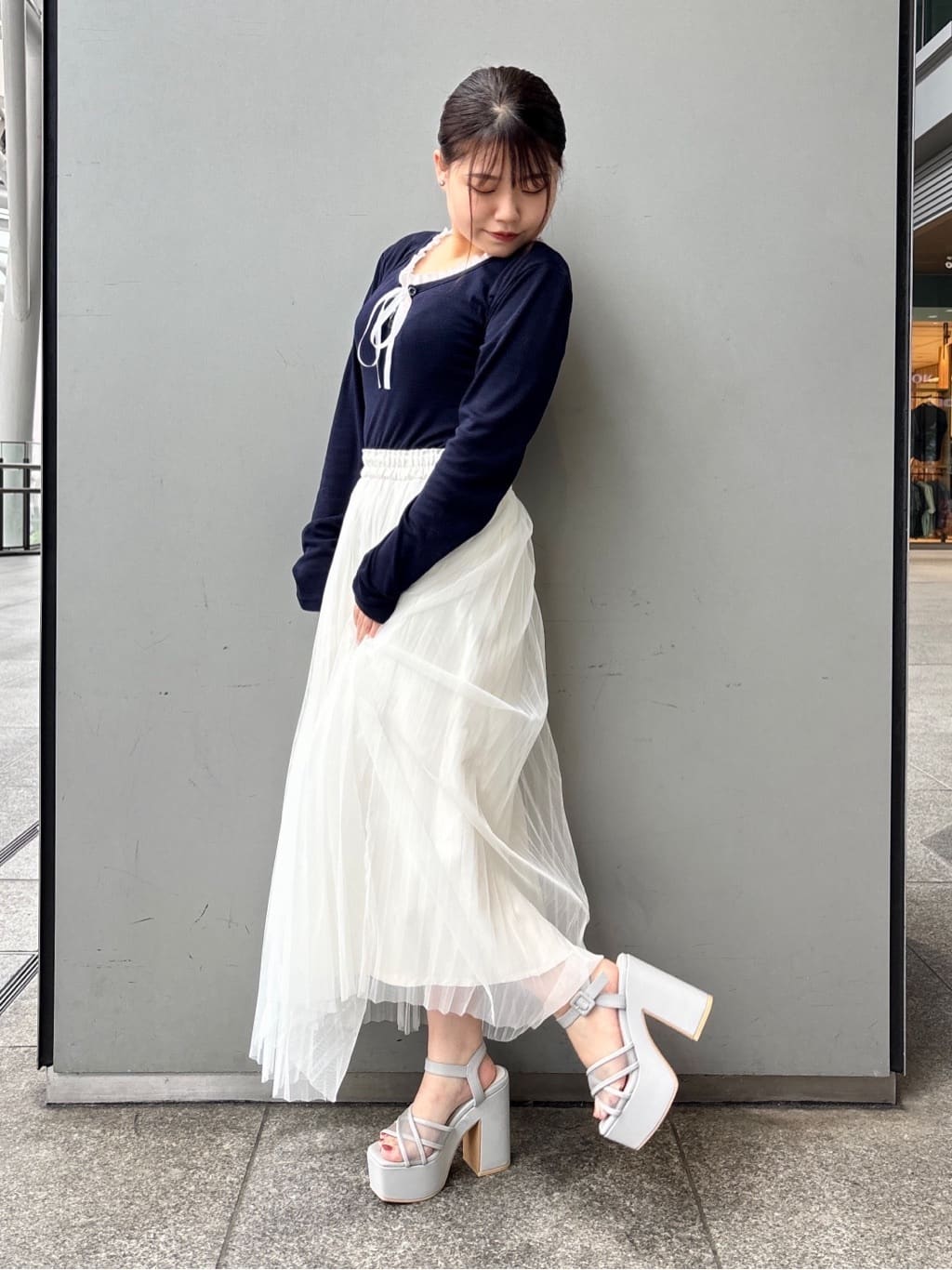 まっきーさんの「ESPERANZA｜ラク盛り厚底サンダルⅢ」を使ったコーディネート