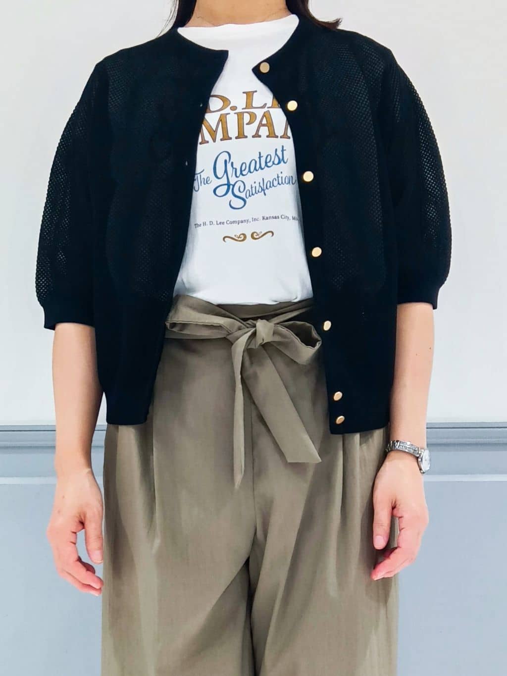 なっちゃんさんの「grove｜【Lee&times;grove別注】PRINT　SLEEVELESS T-SHIRTS」を使ったコーディネート