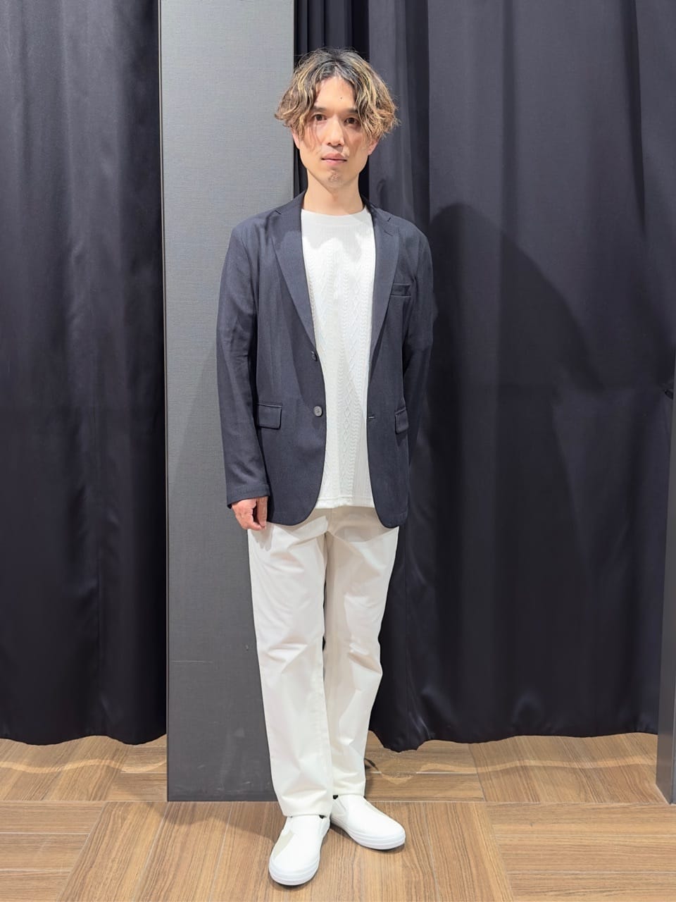tomoyaさんの「THE SHOP TK｜シャリルジャージ ジャケット　洗濯機OK/吸水速乾/イージーケア/セットアップ可」を使ったコーディネート
