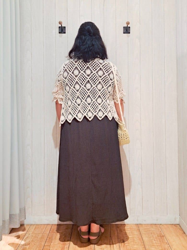 kotomiさんの「SHOO･LA･RUE｜【前後2WAY】さらりと大人上品に 楊柳フレンチワンピース」を使ったコーディネート