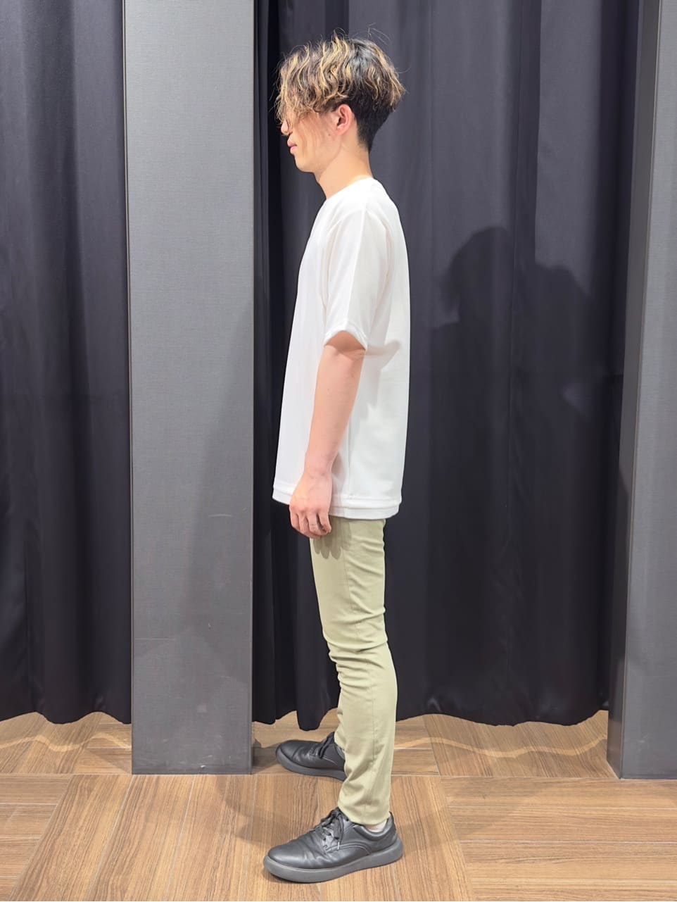 tomoyaさんの「THE SHOP TK｜ダイヤ柄プリント半袖シャツ【洗濯機OK/オーバーサイズ】」を使ったコーディネート