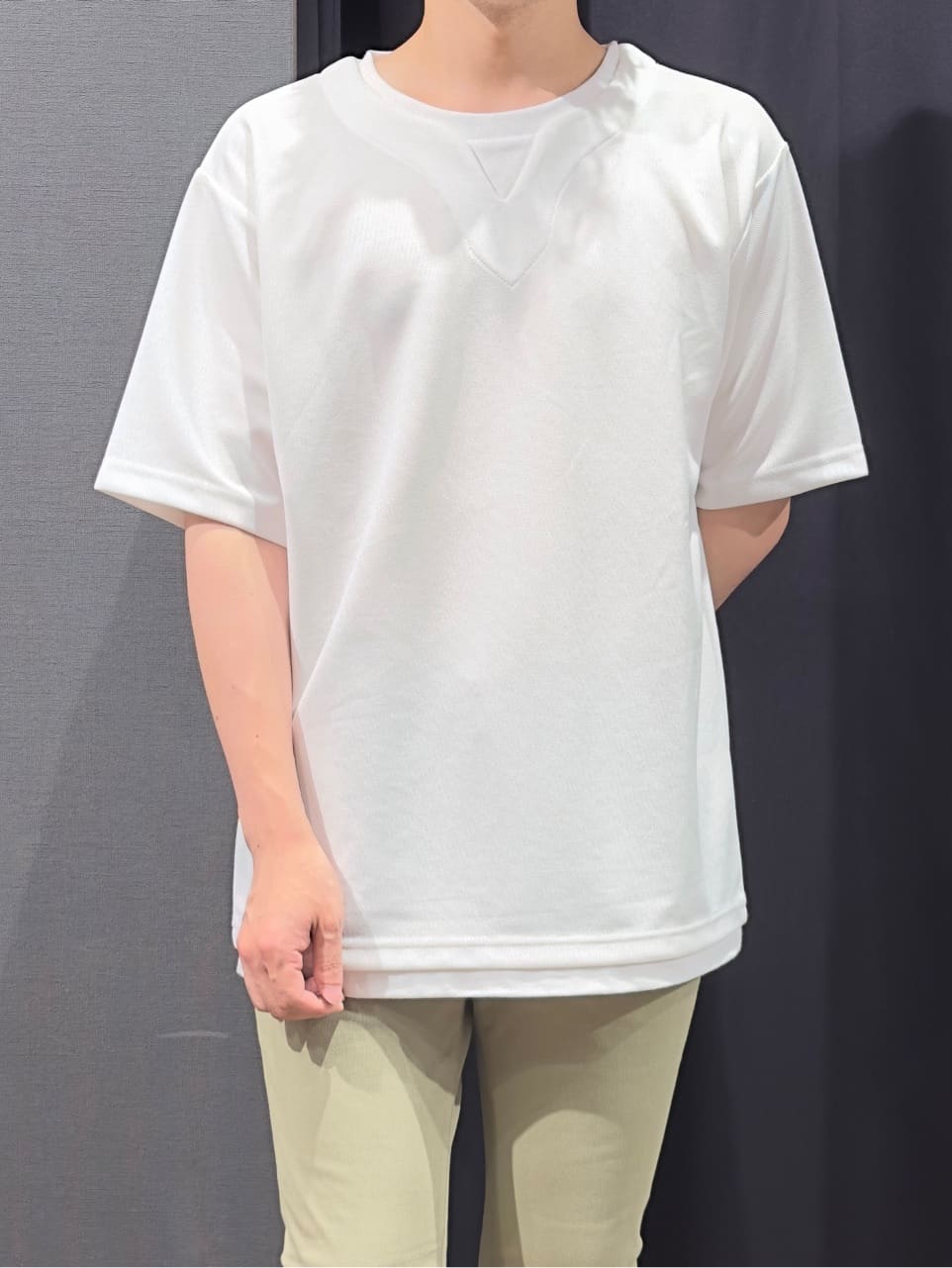 tomoyaさんの「THE SHOP TK｜ダイヤ柄プリント半袖シャツ【洗濯機OK/オーバーサイズ】」を使ったコーディネート
