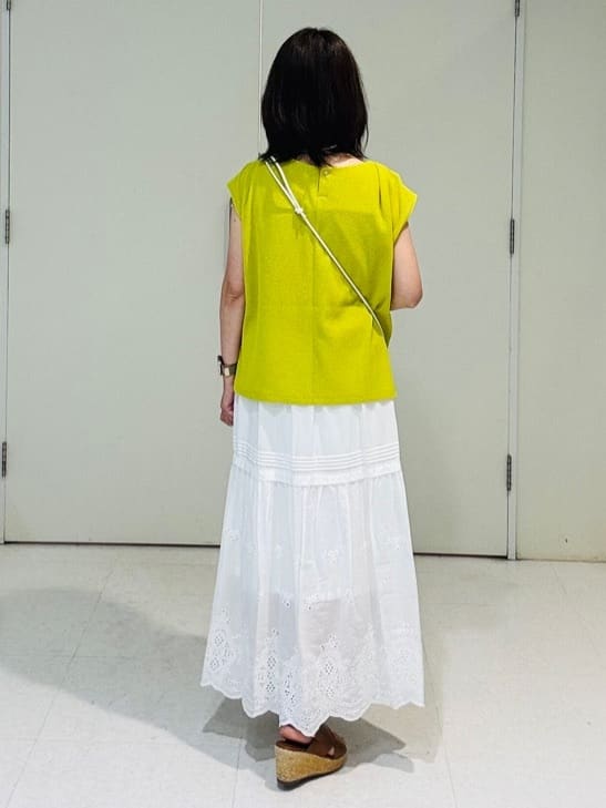 makiさんの「UNTITLED｜【ジャージ素材】インナードッキングシアーカットソー」を使ったコーディネート