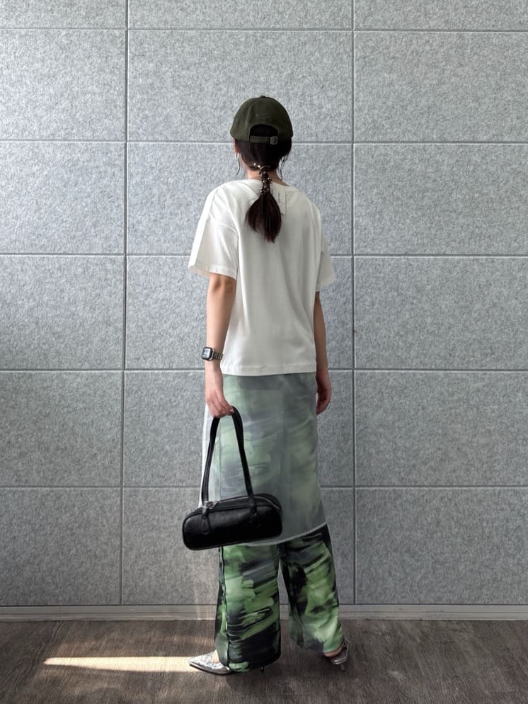 なつさんの「INDIVI｜シアードッキングTシャツ」を使ったコーディネート