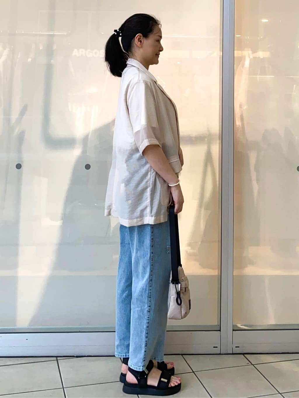 Jeanさんの「OPAQUE.CLIP｜メタルバー&times;コードネックレス」を使ったコーディネート