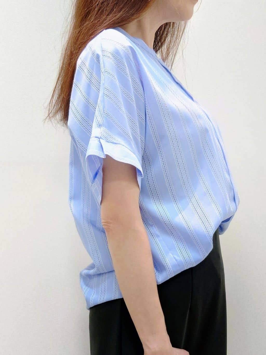 yoshiさんの「Reflect｜【洗える】ドビーストライプブラウス」を使ったコーディネート