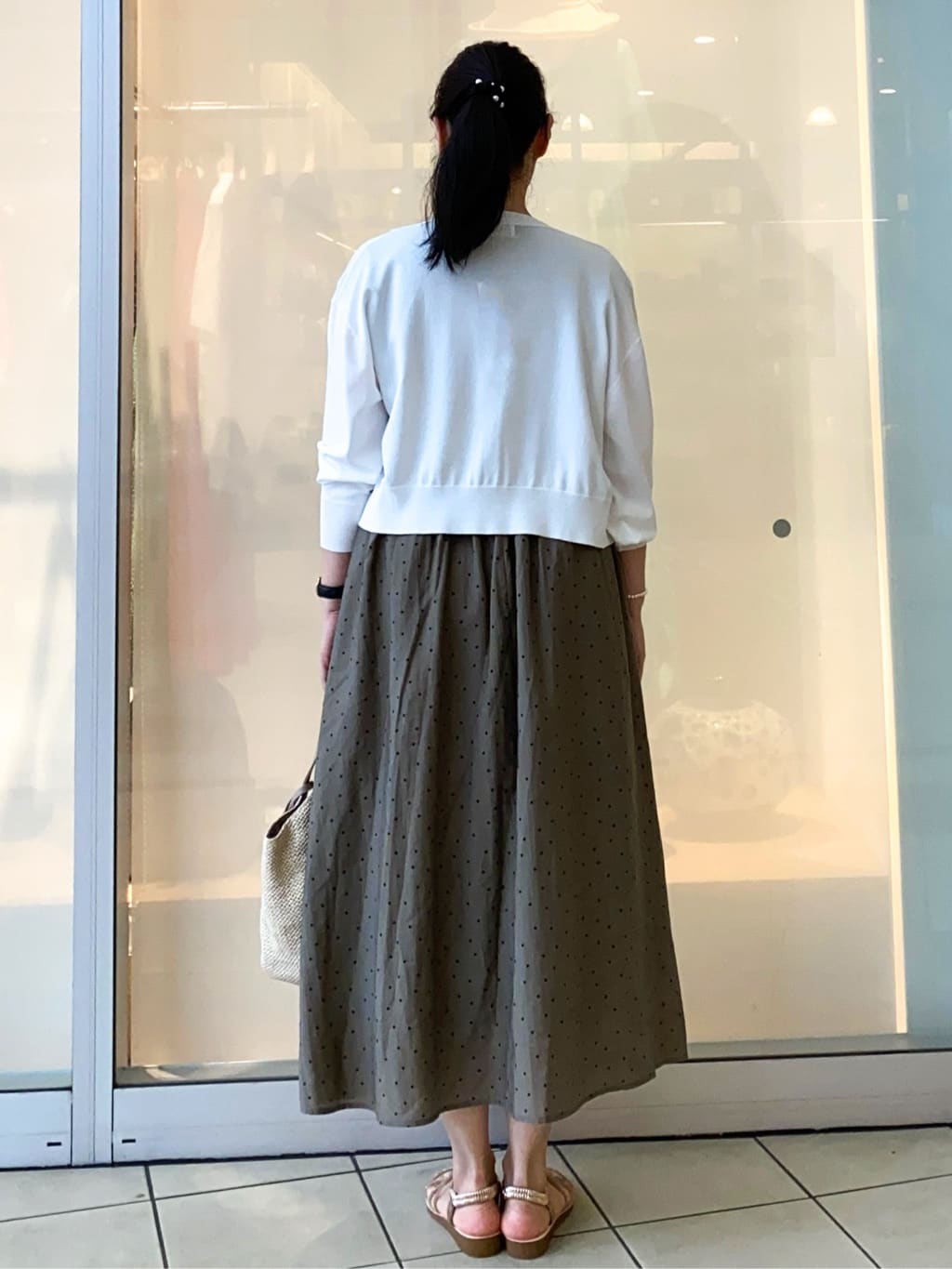 Jeanさんの「OPAQUE.CLIP｜ドットプリントワンピース【洗濯機洗い可】」を使ったコーディネート