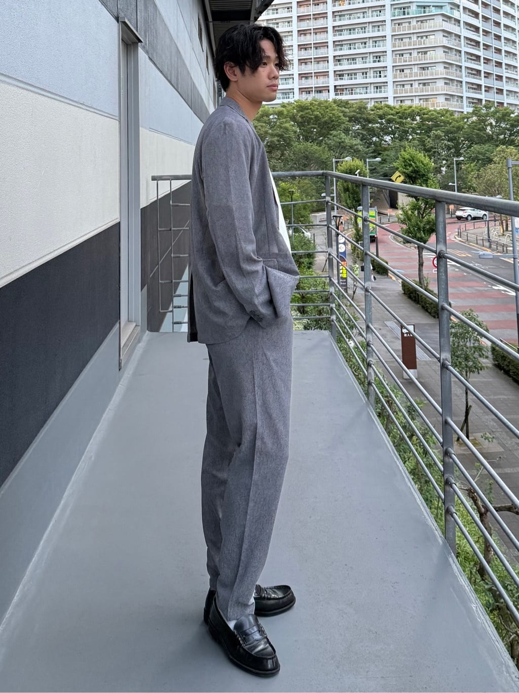 はちゃさんの「THE SHOP TK｜シャリルジャージ ジャケット　洗濯機OK/吸水速乾/イージーケア/セットアップ可」を使ったコーディネート
