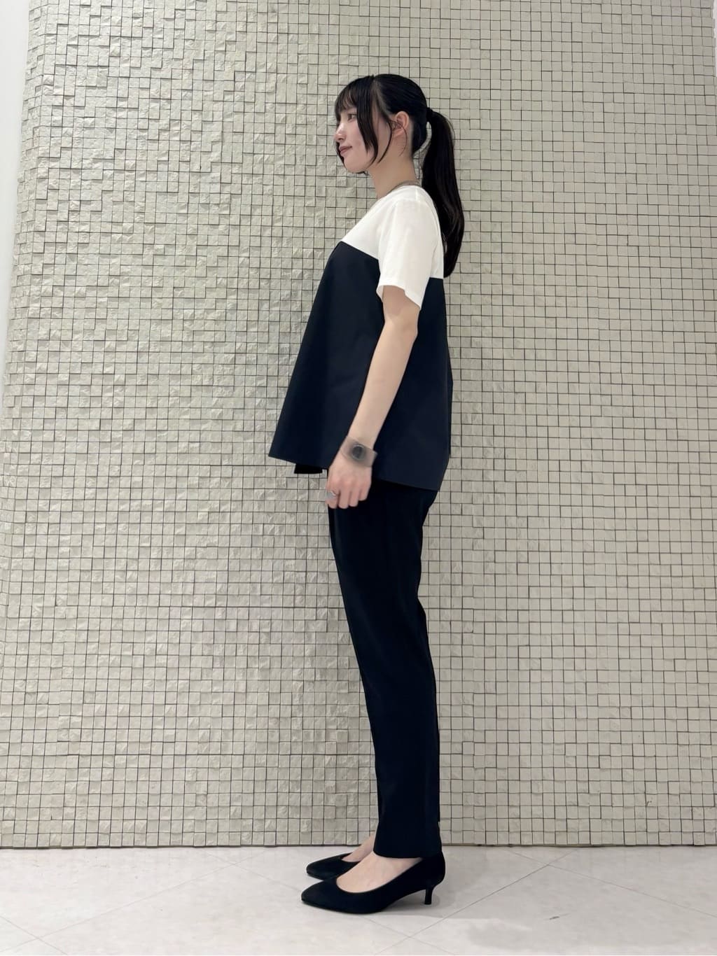 ibukiさんの「INDIVI｜【洗える】ビスチェレイヤード風トップス」を使ったコーディネート