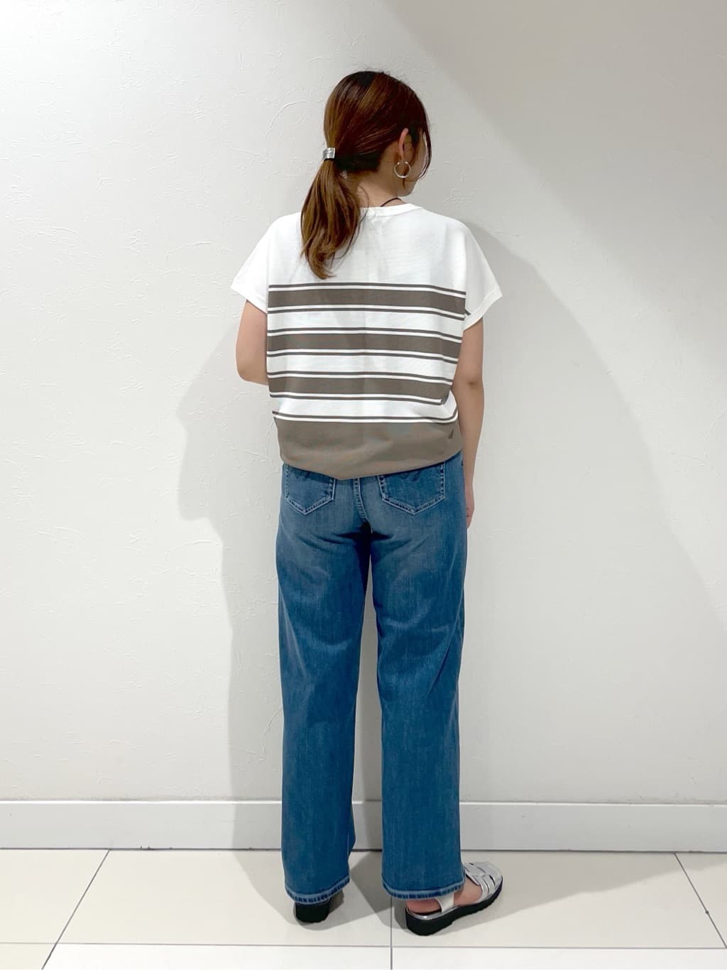 YUUKIさんの「INDIVI｜◆【洗える／和紙混素材】ドライタッチニットカーディガン」を使ったコーディネート