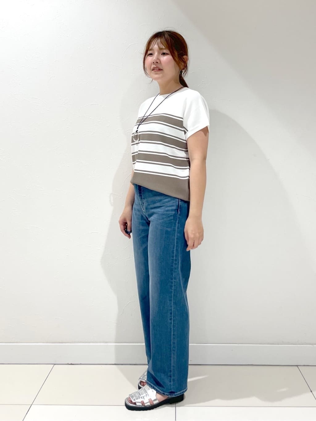 YUUKIさんの「INDIVI｜◆【洗える／和紙混素材】ドライタッチニットカーディガン」を使ったコーディネート