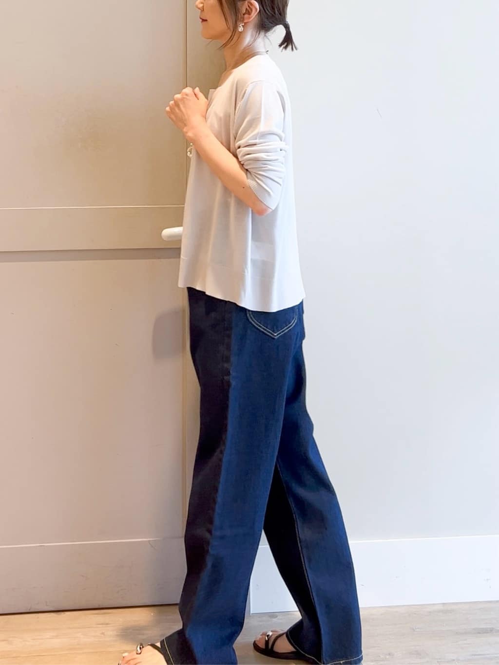 yamakoさんの「grove｜【Lee&times;grove別注】STRAIGHT DENIM PANTS」を使ったコーディネート