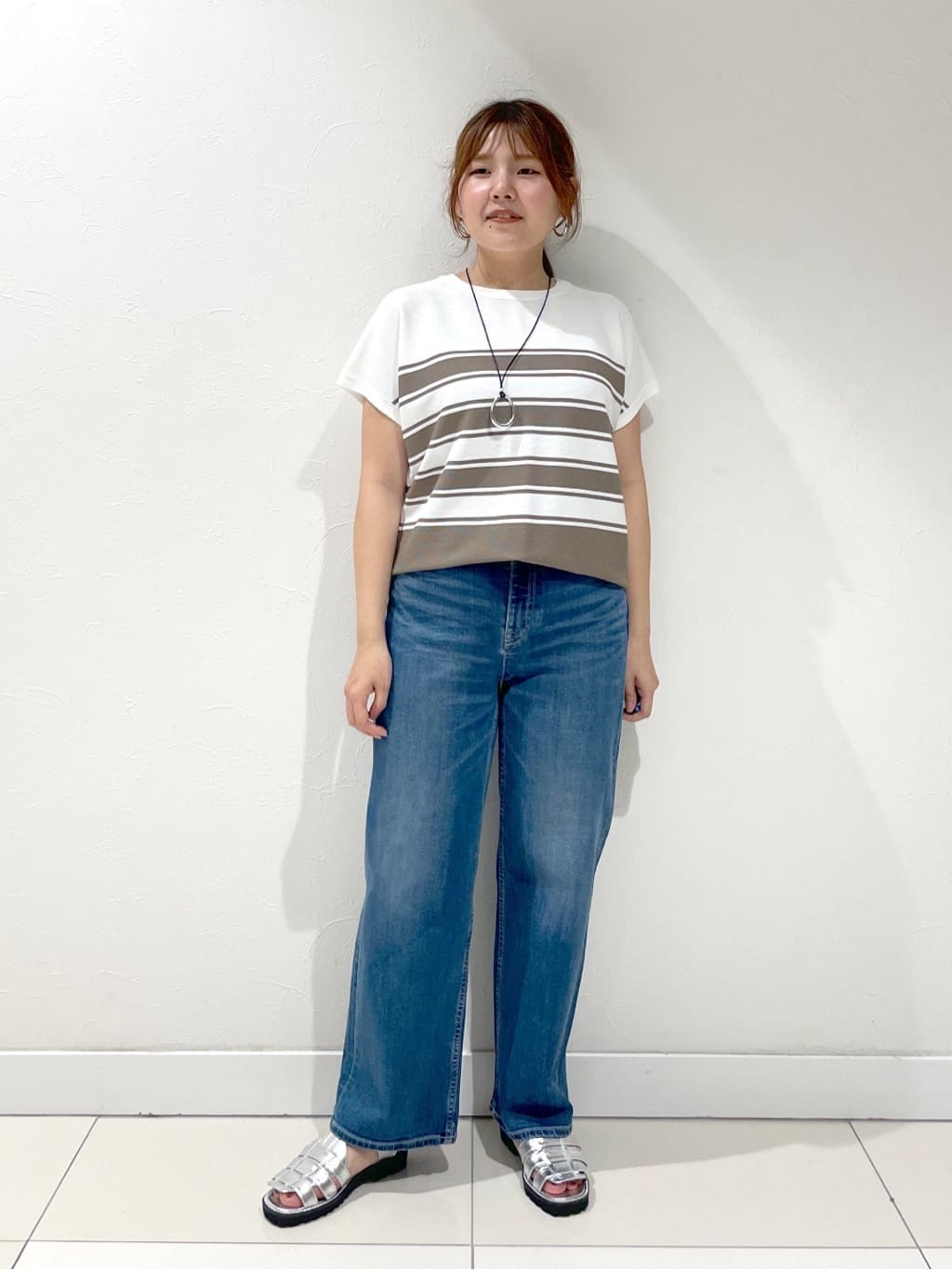 YUUKIさんの「INDIVI｜◆【洗える／和紙混素材】ドライタッチニットカーディガン」を使ったコーディネート