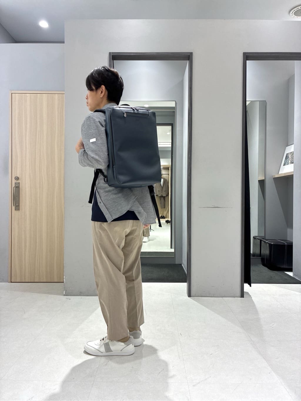 わいずみさんの「TAKEO KIKUCHI｜【撥水】ライトウェイト バックパック」を使ったコーディネート